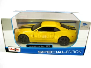 Chevrolet Camaro SS RS 2010 amarillo escala 1/24 diecast modelo de coche nuevo en caja - Imagen 1 de 12