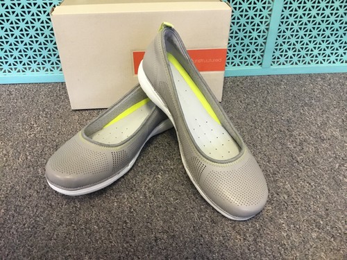 Clarks Un Elita donna pelle grigia taglia 11 media nuova