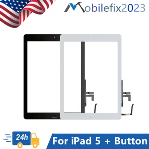 Digitalizador de vidrio con pantalla táctil con botón de inicio para iPad 5 2017 5ta generación A1822 A1823 - Imagen 1 de 10