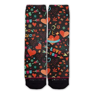 Valentine's Day Love Pattern Fashion Socks candy chocolate roses hearts cupid - Picture 1 of 3