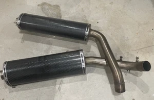 Silenciadores ovalados carbono 98' Ducati 916 Silmotor Sil Motor Duel Escape Slipon - Imagen 1 de 17