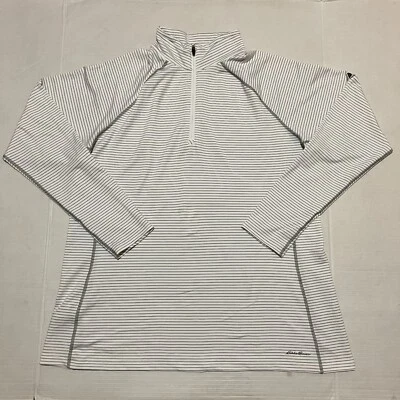 Camisa ropa deportiva a rayas con cremallera 1/4 Free Heat Pro EDDIE BAUER para mujer talla 2XL Foto 1 de 4