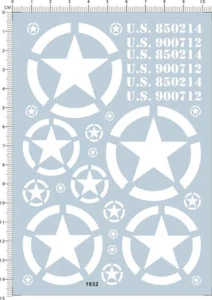 U.S Army star U.S.850214 900712 Model kit Water Decal - Picture 1 of 1