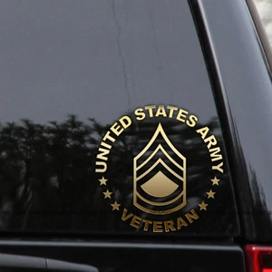 Army E-7 Sergeant First Class Veteran Retired Vinyl Decal Sticker - Picture 1 of 4