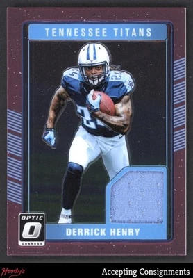 Camiseta Donruss Optic Rookie Threads 2016 rosa #14 Derrick Henry relic titanes Foto 1 de 2