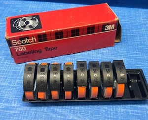 8 rollos completos de cinta de etiquetado escocesa 3M nueva 1/4" x 144" (12 pies) - NARANJA 3M 760 - Imagen 1 de 6