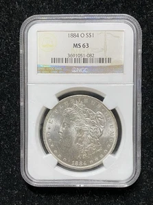 1884-O $1 Morgan Silver Dollar - NGC MS 63 - Picture 1 of 2