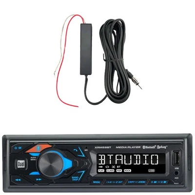 Receptor de medios digitales Bluetooth DIN único doble XRM59BT, kit de amplificador Foto 1 de 3