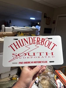 1990s Thunderbolt South Motorcycles Booster License Plate Durham North Carolina - Bild 1 von 4