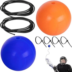 Lacrosse Training Ball With Ropes and Cable Ties - Equipment - 2 PCS - Picture 1 of 7
