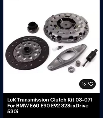 LuK Transmission Clutch Kit 03-071 For BMW E60 E90 E92 328i xDrive 530i - Image 1 of 2