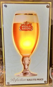 Stella Artois Cáliz Perfección Tiene Su Precio Letrero Iluminado (Muy Raro) - Imagen 1 de 8