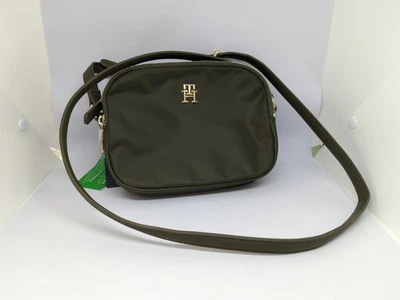 Bolso Bandolera Tommy Hilfiger Mujer Verde Oliva con Cremalleras Doradas Nuevo con Etiquetas Foto 1 de 4