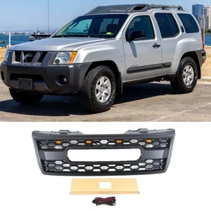 Black Front Grille Bumper Vent with Light Mesh fit for Nissan Xterra 2005-2008 - Picture 1 of 5