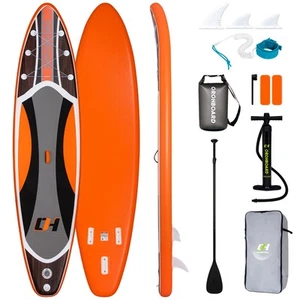 Inflatable Stand Up Paddle Boards Complete SUP Accessories Includes 3 Fins/Ad... - Picture 1 of 7