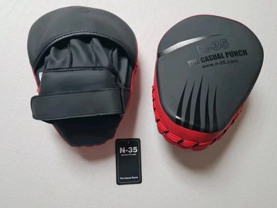 N-35 Boxpratzen Muay Thai Pratzen ROT  Schlagpolster Boxen MMA BJJ Kickboxen NEU - Bild 1 von 4