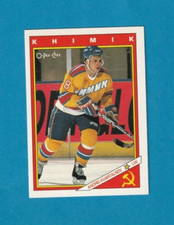 1991-92 O-Pee-Chee RUSSIAN insert # 53R Andrei Kvartalnov KHIMIK