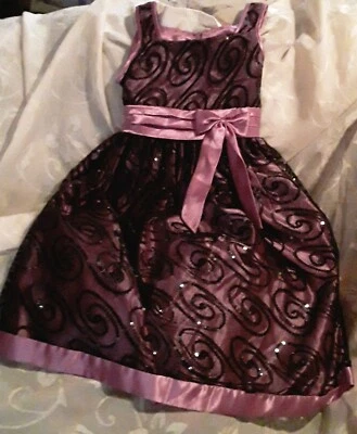 Love By Special Occations Girls Size 10 Dusty Rose And Black Formal - Изображение 1 из 4