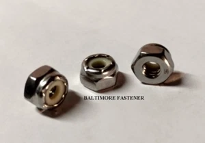 Edelstahl Nylon Einsatz Sicherung Sechskantmutter UNC #6-32 STCK-100 - Bild 1 von 1