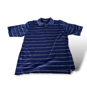 Ben Hogan Golf Poloshirt Herren XL blau gestreift Performance Freizeit Golfer Erwachsene - Bild 1 von 6