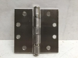 Butt Hinge 4 1/2” X 4 1/2” Nickel Finish Full Mortise Mount Square Corners (3PK) - Picture 1 of 5
