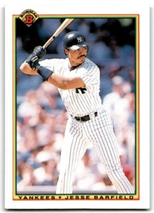 1990 Bowman Baseball Card Jesse Barfield New York Yankees #433