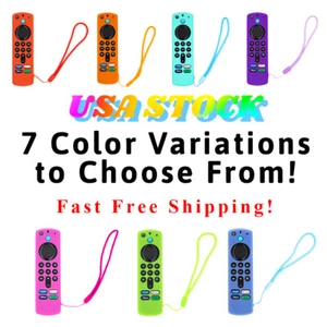 Firestick Remote Silicone Case Cover 7Colors for 3rd Gen Fire TV Stick 2021 4K - Picture 1 of 46