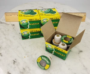 5x Boxes Buss Fustat Fuses - 25 Amp Screw In Bussman Vintage Breakers - Picture 1 of 12