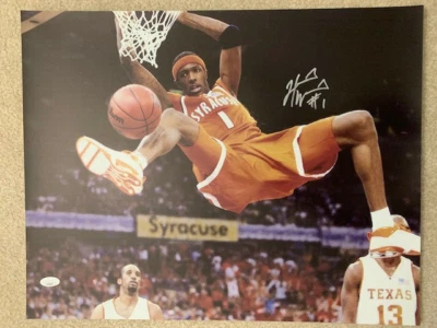 HAKIM WARRICK HAND SIGNED 16x20 COLOR PHOTO     SYRACUSE FINAL FOUR DUNK     JSA — 第 1/3 张图片