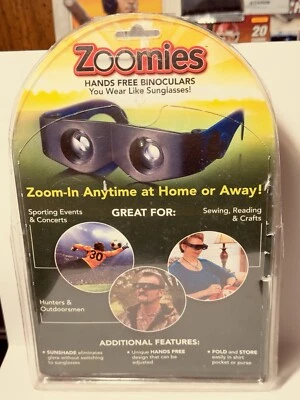 ZOOMIES Hands Free Binoculars  With 4X Magnification As Seen On TV  Open Box!! - Image 1 of 4