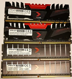 PNY XLR8 32GB (4× 8GB ) DDR4 RAM PC4-21300 2666MHZ CL16 MEMORY PC4 3200 ram GOOD - Picture 1 of 4