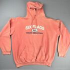 Six Flags Sweatshirt Mens XXL Red Magic Mountain California Pullover Hooded 