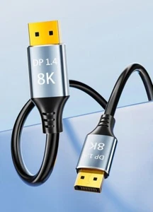 DisplayPort 8K HD Cable 1.4 8K@60Hz 4K@240Hz 32.4Gbps DP to DP Cable 1.5M / 4.92 - Picture 1 of 8