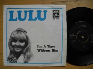 LULU I'm A Tiger / Without Him 45 7" single 1968 Sweden VG+/EX- - Picture 1 of 2