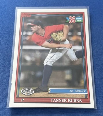 2021 Topps Pro Debut #PD-180 Tanner Burns AZL Indians - Image 1 of 2