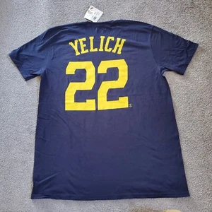 Milwaukee Brewers Shirt Mens Large Blue Majestic MLB Baseball Christian Yelich - Picture 1 of 10