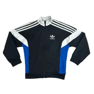 Adidas Track Jacket Youth 7-8 Years (XS) Full Zip Black Unisex Firebird Logo - Picture 1 of 13