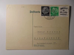 Postcard franked with MiNo. EC Str. 1 € 20 on cover stamped Offenbach - Picture 1 of 2