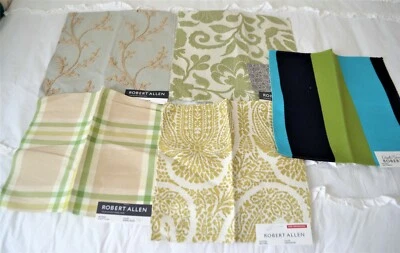 Discontinued Fabric Samples of Robert Allen in Greens - Image 1 of 4