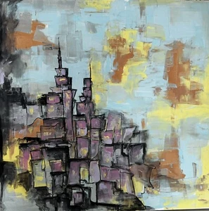 ORIGINAL Acryl Gemälde HANDGEMALT Bilder Abstrakt Malerei  Kunst Acrylbild Resin - Bild 1 von 3