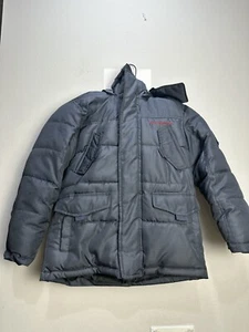 Weatherproof Puffer Jacket Boy Size 5-6 Gray Removeable Hood Winter Coat Outdoor - Picture 1 of 17
