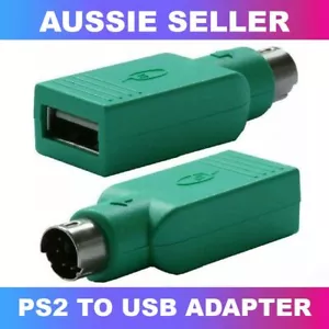 USB Female TO PS2 PS/2 Plug Adapter Connector Converter PC Mouse Keyboard GREEN - Picture 1 of 1