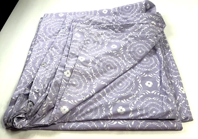 Pottery Barn Kids Duvet Full/Queen Lavendar White Circular Floral 100% Cotton - Image 1 of 4