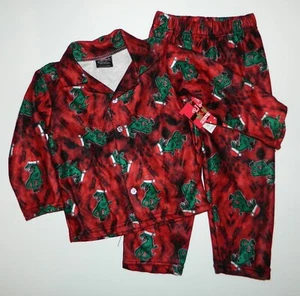 NWT PJ's and PRESENTS boys 2-pc DINOSAUR Holiday Pajamas PJ Set* 2T - Picture 1 of 2
