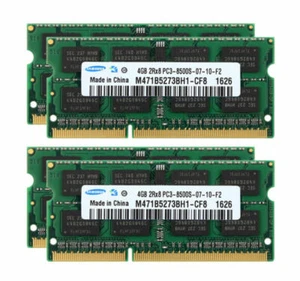 Samsung 16GB RAM 4X 4GB 2RX8 DDR3 1066MHz PC3-8500S 204PIN SODIMM Laptop Memory - Picture 1 of 10