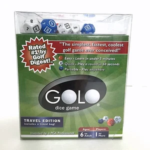 GOLO Golf Dice Game Travel Edition Golf In A Cup 9 Dice Travel Bag Scorecards 6+ - Picture 1 of 6