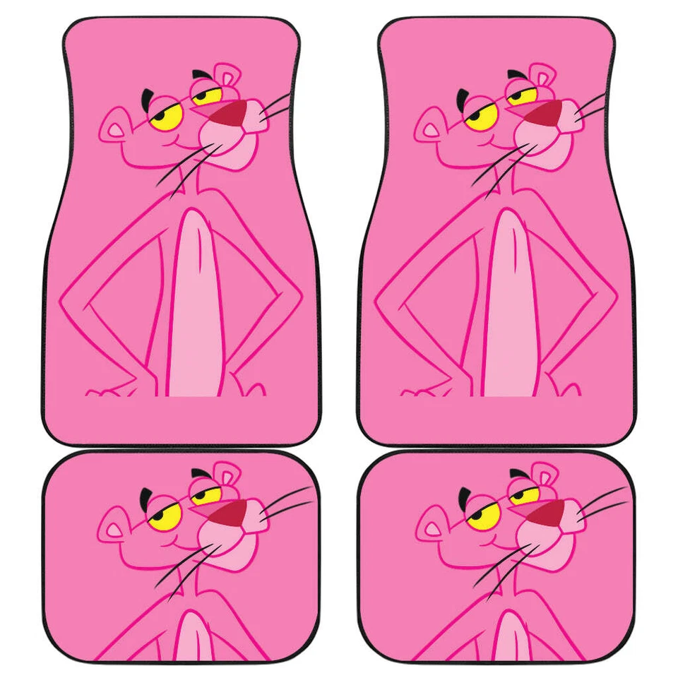 Alfombrillas de coche Pink Panther antideslizantes ajuste universal divertidos dibujos animados accesorios para automóviles Foto 1 de 1
