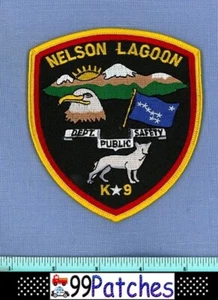 NELSON LAGOON PUBLIC SAFETY K-9 ALASKA Police Patch MOUNTAIN K9 DOG CANINE 3A - Picture 1 of 1