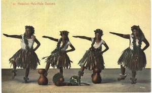 Biglietto postale privato Hawaii Hula Dancers 1901 INUTILIZZATO! HI - Foto 1 di 2