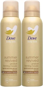 x2 Dove Summer Revived Light to Medium Gradual Self Tan Body Mousse 150ml - Picture 1 of 1